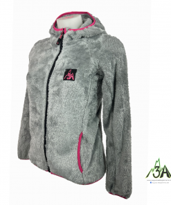 PILE ORSO HOODY WOMAN ghiaccio