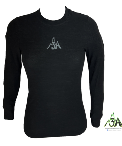 Alternative view of MAGLIA MERINOS 3A WOMAN manica lunga nera