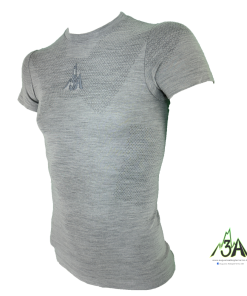 Alternative view of MAGLIA MERINOS 3A MAN manica corta grigia
