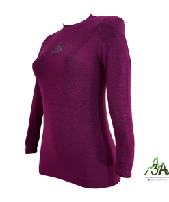 MAGLIA MERINOS 3A WOMAN manica lunga fuxia