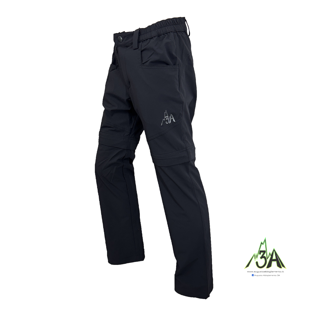PANTALONE 3A ZIP-OFF nero - immagine 3